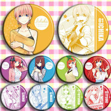 Anime Go Toubun no Hanayome The Quintessential Quintuplets Nakano Miku Cosplay Bedge Cartoon Collect Badge Button Toy Pin Brooch 2024 - buy cheap