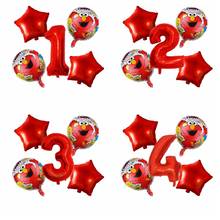 5pcs/set Sesame Street Balloons Cartoon Number Balloon Birthday Party Decorations Sesame Street Boy Kids Toys Baby Shower Globos 2024 - buy cheap
