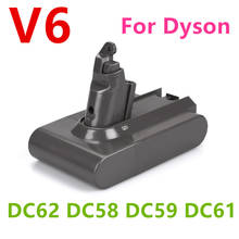 Аккумулятор 21,6 в 38000 мА · ч, литийионный Аккумулятор для пылесоса Dyson V6, Dc58, Dc59, Dc61, Dc62, Dc74, Sv07, Sv03, Sv09 2024 - купить недорого