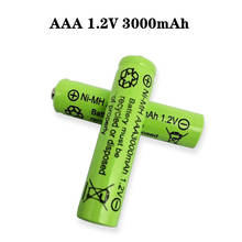 Batería recargable de Ni-MH AAA, 100% V, 1,2 mAh, para linterna de cámara, Control remoto, precargada afeitadora de juguete, novedad de 3000 2024 - compra barato