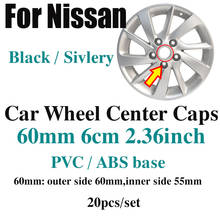 Tapas de centro de rueda de coche, 60mm, para Nissan Rogue 350Z 370Z x-tail Teana Sylphy, envío gratis, 20 piezas 2024 - compra barato
