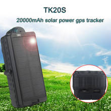 Rastreador gps tk20s energia solar, com registrador gps offline, localizador para recipiente de veículo, painel solar magnético 2024 - compre barato