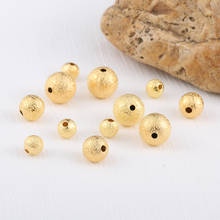4mm Matte Gold Color Round Ball Copper Loose Spacer Beads for Jewelry Making Bracelet Earrings DIY Craft Findings 2024 - buy cheap