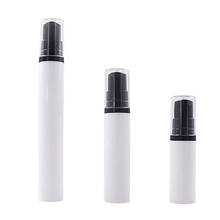 24 x 5ml 10ml 15ml Portable White vacuum airless perfume bottle with Black Srpay ClearCap  Refillable airless Cosmetic Container 2024 - buy cheap