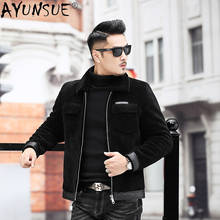 AYUNSUE Autumn and Winter Jacket Men Clothing Real Wool Fur Coat Sheep Shearing Embroidery Jackets Mens Chaqueta Hombre LXR936 2024 - buy cheap