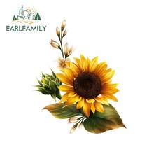 EARLFAMILY-pegatinas impermeables para coche, 13x10,7 cm, calcomanía de flores, Material de vinilo, decoración de maletero, gráficos interesantes 2024 - compra barato