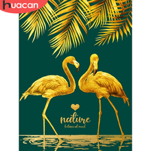 HUACAN 5D Diamond Painting Flamingos Full Square Round Drill DIY Diamond Embroidery Animal Picture Of Rhinestone Home Decoration 2024 - buy cheap