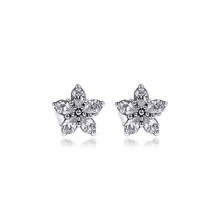 Sparkling Snowflakes Christmas Gift Birthday Mother's Day Free Shipping 100% Real S925 Sterling Silver Stud Earring for Women 2024 - buy cheap