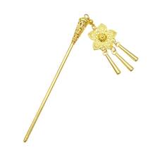 Thailand Gold Metal Women Flower Chopsticks Hair Sticks Hairpins Hair Clips Party Bridal Gypsy Indian Wedding Hair Accessories 2024 - buy cheap