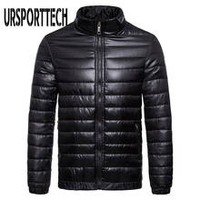 URSPORTTECH Autumn Winter Down Jacket Men Parka Men's Casual Stand Collar Solid Color Warm Jacket Male Lightweight Down Coats 2024 - buy cheap