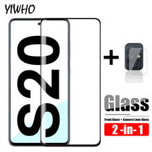 2 в 1 Защита экрана для Samsung Galaxy S20 Ultra Plus объектив камеры закаленное стекло защитное стекло на Sumsung Galax S 20 2024 - купить недорого