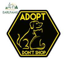 EARLFAMILY 13cm x 11.6cm for Adopt Dont Shop Dog Animal Lover Rescue Sign Car Stickers Vinyl JDM Bumper Trunk Truck Graphics 2024 - buy cheap