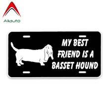 Aliauto mi mejor amigo es un perro Basset Hound, pegatina de decoración de coche para Mercedes, motocicleta, Honda, Toyota, Renault, PVC,15cm * 7cm 2024 - compra barato