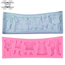3D baby clothing shower DIY silicone mold soft candy kitchen cake decoration mold chocolate baking tool 2024 - buy cheap