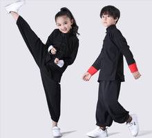 Wushu-traje de estilo tradicional chino para niños y niñas, uniforme de Tai Chi y Kung Fu, conjunto de actuaciones de escenario, novedad 2024 - compra barato