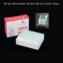 Piezas de portaobjetos para microscopio, 50 unidades y 100 unidades de cubierta de vidrio para la preparación de muestras, portaobjetos para microscopio, cubierta de vidrio 2024 - compra barato