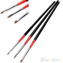 3 Pcs/Set UV Gel Acrylic Nail Art Brush Painting Drawing Pens Manicure DIY Tool Nail Brushes 2024 - buy cheap