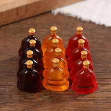New 10Pcs Dollhouse Miniature Wine Bottles Pretend Play Doll Food Drink Accessories 2024 - buy cheap