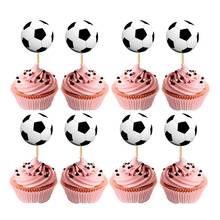Topper para cupcake e tema de futebol, copo esportivo para futebol com 24 unidades, para decoração de festa infantil menino e família 2024 - compre barato