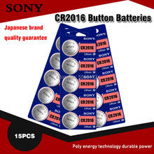Pilas de botón SONY CR2016, 3V CR 2016 LM2016 BR2016 DL2016, batería de litio para reloj electrónico, juguete remoto, 15 Uds. 2024 - compra barato