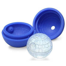Hot Creative Silicone Blue Wars Death Star Round Ball Ice Cube Mold Tray Desert Sphere Mould DIY Cocktail Forma De Gelo F0207 2024 - buy cheap
