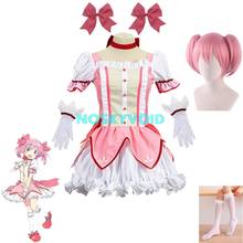 Kaname Madoka Cosplay Dresses Wig Puella Magi Madoka Magica Costumes Woman Headwear and Gloves Free Socks 2024 - buy cheap