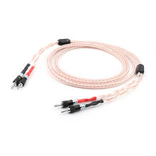 1 par de cables de altavoz HiFi con enchufes Banana chapados en rodio 10AWG (OFC), cables de altavoz 2024 - compra barato