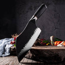 Hand Forged Kitchen Knife Chef Slices Household Kitchen Knife Stainless High Carbon Manganese Steel Hammer Pattern Longquan 2024 - buy cheap