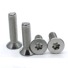 10pcs M6 Torx countersunk screws T&TX flat head machine teeth screw mechanical bolts stainless steel bolt GB2673 8mm-50mm long 2024 - buy cheap