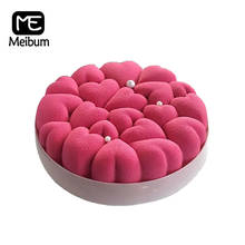 Meibum Valentines Day Wedding Gift Mousse Dessert Mould Round Love Heart Stitching Silicone Cake Mold Pastry Tray Baking Tools 2024 - buy cheap