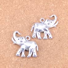 Pingentes antigos de elefante 39*30mm, 4 unidades, jóias tibetanas vintage de prata, colar pulseira diy 2024 - compre barato