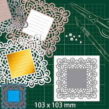 Metal Cutting Dies Hollow Laser Card Decor New  Scrapbook Decoration Template Embossing DIY Paper Card Craft 103*103 mm 2024 - buy cheap