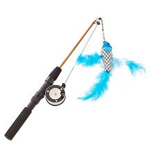 1pcs Cat Teaser Feather Toys Interactive Funny Extendable Toys Wand for Kitten Fishing Pole Rod Pet Cat Toys Stick Pet Supplies 2024 - buy cheap