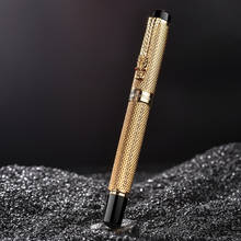 Jinhao caneta tinteiro vintage de dragão, de alta qualidade, 0.5mm, conjunto de caixa de presente, materiais de escritório 2024 - compre barato