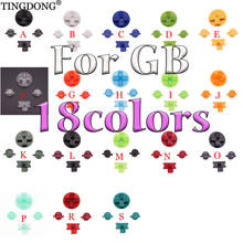 Juego de 18 botones coloridos de repuesto para Gameboy Classic GB, teclados para GBO DMG DIY para Gameboy A B, botones d-pad 2024 - compra barato