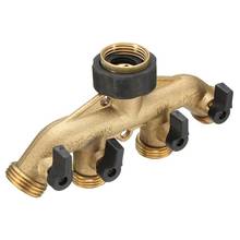 3/4 Inch BSP 4 Way Brass Hose Faucet Manifold Water Segregator Garden Tap Connector Splitter Switcher Control Shut Off Valve 2024 - buy cheap