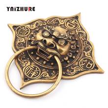 2 pcs 175mm Chinese Antique Bronze Door Handle Copper Ring Shop First Beast Handle 2024 - buy cheap
