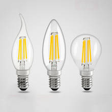 100pcs Retro LED Bulb 4W 8W 12W Dimmable E14 E27 Base lamp Warm White/Cold White Filament light AC 220V G45 C35 C35L Edison Bulb 2024 - buy cheap