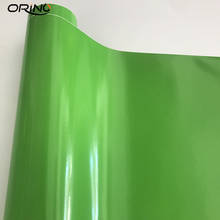 Gloss Green Vinyl Vehicle Car Wrap Film Sheet Roll with Air Release Bubbles Free Glossy Car Sticker Decal 2024 - buy cheap