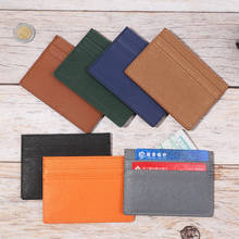 New Fashion Slim Bank Credit Card Holder Double Sided Cards Organizer Bag Coin Pouch Mini Wallet Women Men Business Card Wallets 2024 - buy cheap