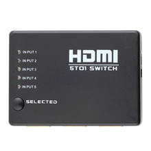 USB 5 Porto 1080p HDMI Switch Splitter Switcher Selector Switcher HUB Com Controle Remoto IR Adaptet HDTV Tablet pc Telefone USB Hubs-L909 2024 - compre barato
