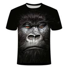 Мужские летние футболки с 3D рисунком животных, модель 2020 года, повседневные футболки с коротким рукавом и забавным дизайном, Мужская футболка, размеры 2024 - купить недорого