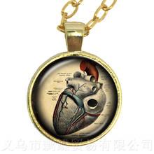 Human Anatomy Organ Necklace Glass Cabochon Science Medical Punk Brain Eye Jewelry Sweater chain Creative Gift 2024 - buy cheap