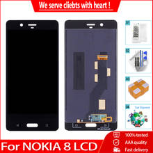 ЖК-дисплей 5,3 дюйма для Nokia 8 N8 с сенсорным экраном, дигитайзер в сборе для Nokia 8 TA-1004 TA-1012 TA-1052, ЖК-дисплей 100% тест 2024 - купить недорого