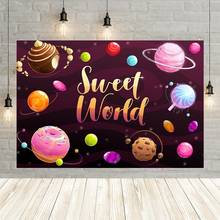 Avezano Sweet World Photography Background Donuts Candy Universe Baby Birthday Party Backdrops Photozone For Photo Studio Props 2024 - buy cheap