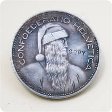 Moneda Hobo (padre navideño), 5 Franken, copia de moneda, Suiza, 1965B 2024 - compra barato
