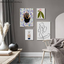 Pintura Decorativa abstracta de mujer, póster de lienzo, arte de pared abstracto, impresión minimalista, decoración nórdica, imagen, decoración del hogar 2024 - compra barato