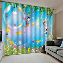 Blue cartoon curtains rLuxury Blackout 3D Window Curtains For Living Room Bedroom Customized size 2024 - buy cheap