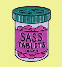 Sass Pills Medicine Bottle Enamel Pin powerful strong intelligent Women sassy confident Pink Jewelry brooch 2024 - buy cheap