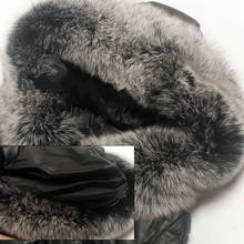 Genuine Women Sheepskin Leather Jacket Real Fox Fur Collar Hooded Duck Down Coat Chaqueta Mujer 188095 YY486 2024 - buy cheap